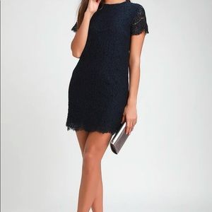 Lulu’s Navy Lace Shift Dress